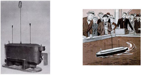 Figure 16 : Le bateau télécommandé de Tesla, dit
