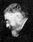 Figure 1: Henri Poincaré (1854-1912),  détail de la photo du premier Congrès Solvay en 1911 à Bruxelles.