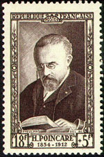 Figure 2: Henri Poincaré, série de timbres français de 1952.
