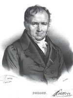Figure 2 : Siméon-Denis Poisson (1781-1840). Polytechnicien, auteur de nombreuses contributions en mathématiques, en mécanique rationnelle et en physique mathématique.