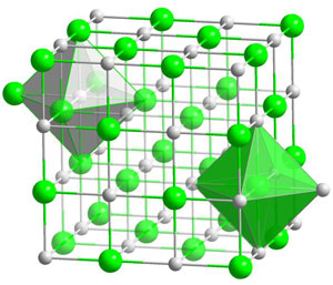 Figure 3 : Schéma de la structure cristalline du NACl (chlorure de sodium)