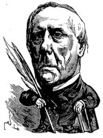 Figure 5 : Edgard Quinet (1803-1875), écrivain et historien français (croqué en 1873 par le caricaturiste André Gil, in Le Trombinoscope de Touchatout)