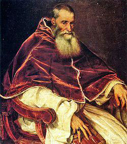 Figure 7 : Alessandro Farnese (1468-1549), pape Paul III (1534-1549). Sous son pontificat, l’Église créée la Compagnie de Jésus, lance la Contre-Réforme et condamne officiellement l’esclavage.