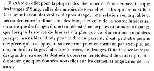 Figure 1 : Extrait de la note de Fizeau en 1864 au Comptes rendus de l’Académie des sciences. Note relative au prix Bordin, rapport sur le Concours de l’année 1867, CRAS 66 (1868), p. 932-4 (ici extrait p. 934) (num. BnF/Gallica)