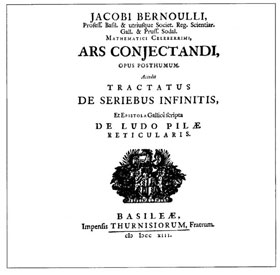 Figure 4 : couverture de l’Ars Conjectandi (1713).