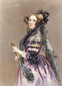 Figure 9 : Ada Lovelace (1815-1852), ca 1840 (tableau d’Alfred Edward Chalon, 250 mm x 183 mm, Science & Society Picture Library, Science Museum, London)